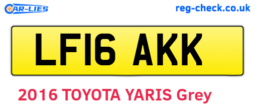 LF16AKK are the vehicle registration plates.