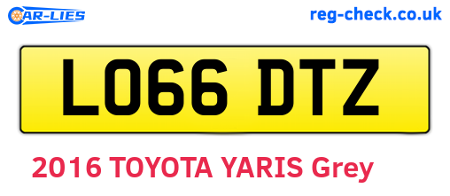 LO66DTZ are the vehicle registration plates.