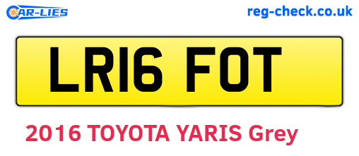 LR16FOT are the vehicle registration plates.