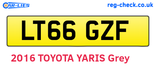 LT66GZF are the vehicle registration plates.
