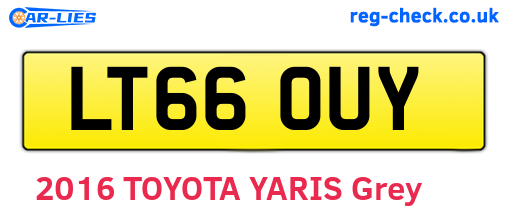 LT66OUY are the vehicle registration plates.