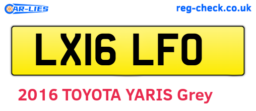 LX16LFO are the vehicle registration plates.