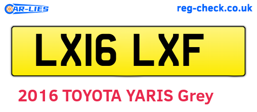 LX16LXF are the vehicle registration plates.