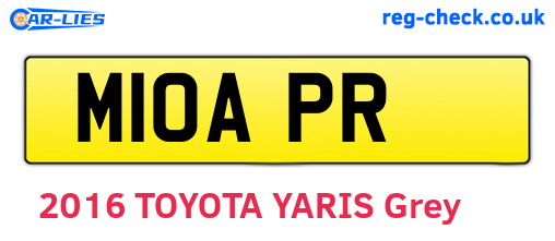 M10APR are the vehicle registration plates.