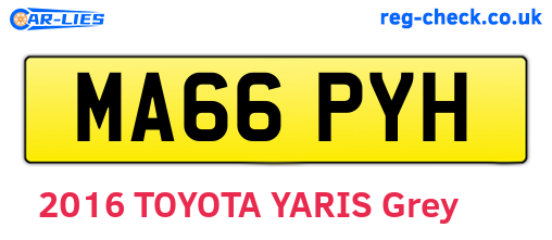 MA66PYH are the vehicle registration plates.