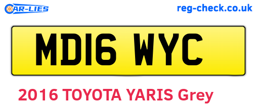 MD16WYC are the vehicle registration plates.