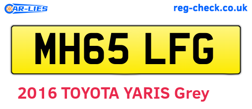 MH65LFG are the vehicle registration plates.