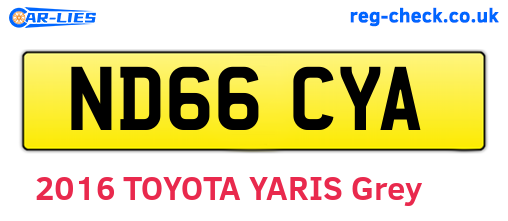 ND66CYA are the vehicle registration plates.