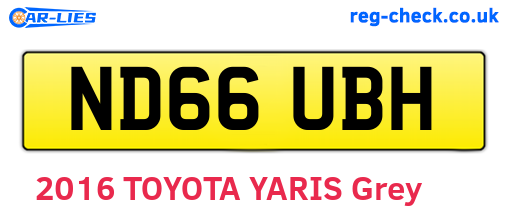 ND66UBH are the vehicle registration plates.