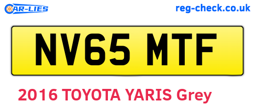 NV65MTF are the vehicle registration plates.