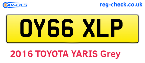 OY66XLP are the vehicle registration plates.