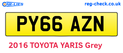 PY66AZN are the vehicle registration plates.
