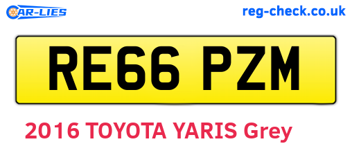 RE66PZM are the vehicle registration plates.