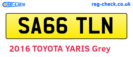 SA66TLN are the vehicle registration plates.