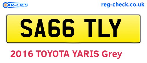 SA66TLY are the vehicle registration plates.