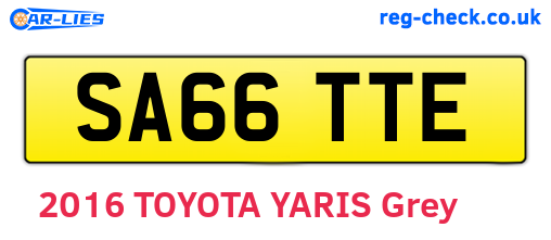SA66TTE are the vehicle registration plates.