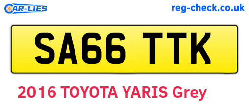 SA66TTK are the vehicle registration plates.