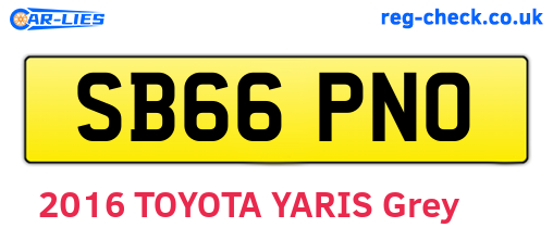 SB66PNO are the vehicle registration plates.