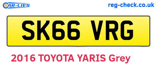 SK66VRG are the vehicle registration plates.