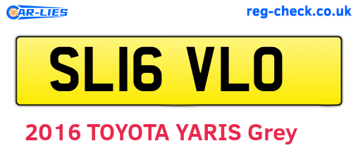 SL16VLO are the vehicle registration plates.