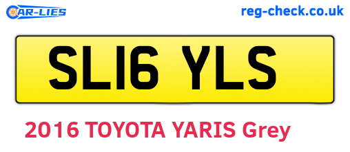 SL16YLS are the vehicle registration plates.