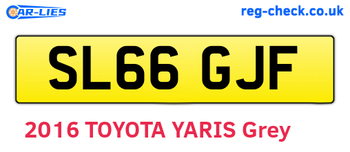 SL66GJF are the vehicle registration plates.