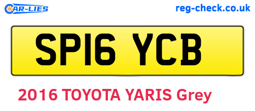 SP16YCB are the vehicle registration plates.