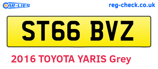 ST66BVZ are the vehicle registration plates.
