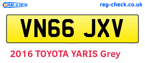 VN66JXV are the vehicle registration plates.
