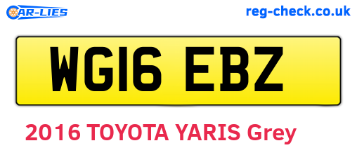 WG16EBZ are the vehicle registration plates.