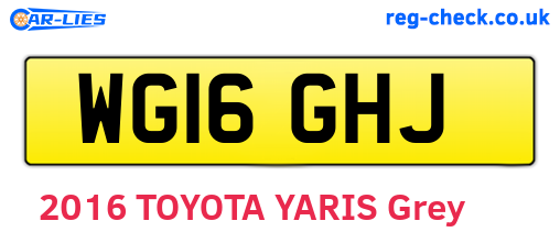 WG16GHJ are the vehicle registration plates.