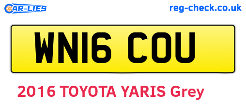 WN16COU are the vehicle registration plates.