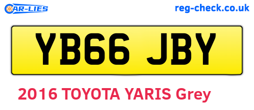 YB66JBY are the vehicle registration plates.