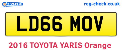 LD66MOV are the vehicle registration plates.