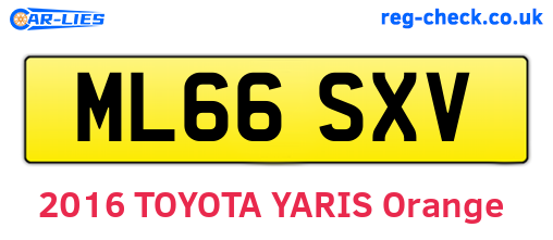 ML66SXV are the vehicle registration plates.