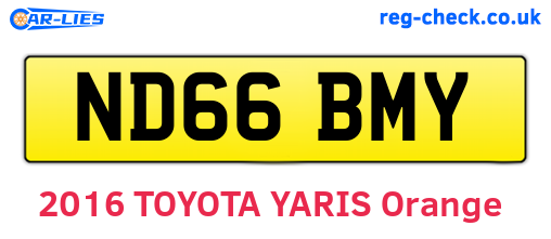 ND66BMY are the vehicle registration plates.