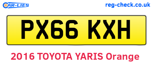 PX66KXH are the vehicle registration plates.