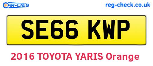 SE66KWP are the vehicle registration plates.