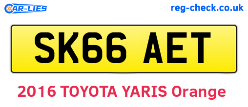 SK66AET are the vehicle registration plates.