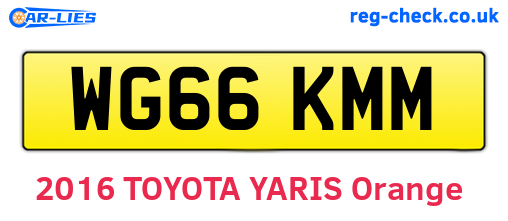 WG66KMM are the vehicle registration plates.