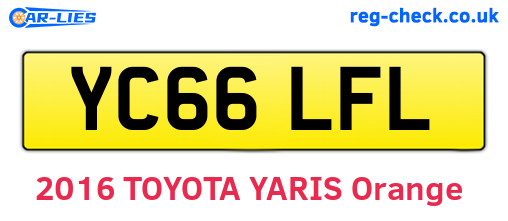 YC66LFL are the vehicle registration plates.