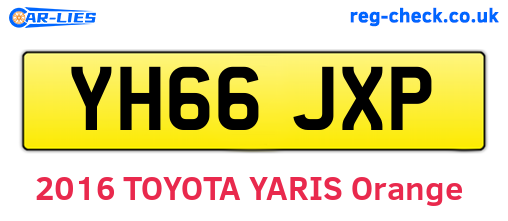 YH66JXP are the vehicle registration plates.