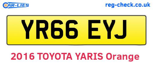 YR66EYJ are the vehicle registration plates.