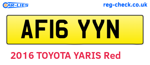 AF16YYN are the vehicle registration plates.