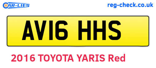 AV16HHS are the vehicle registration plates.