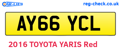 AY66YCL are the vehicle registration plates.