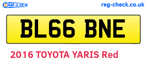 BL66BNE are the vehicle registration plates.