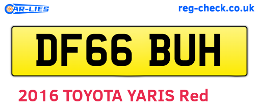DF66BUH are the vehicle registration plates.