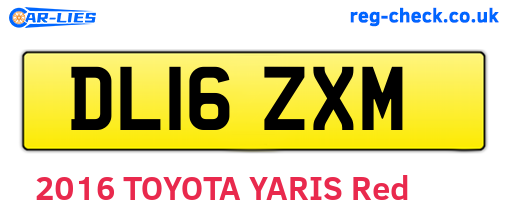 DL16ZXM are the vehicle registration plates.
