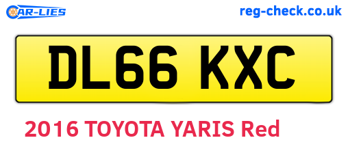 DL66KXC are the vehicle registration plates.